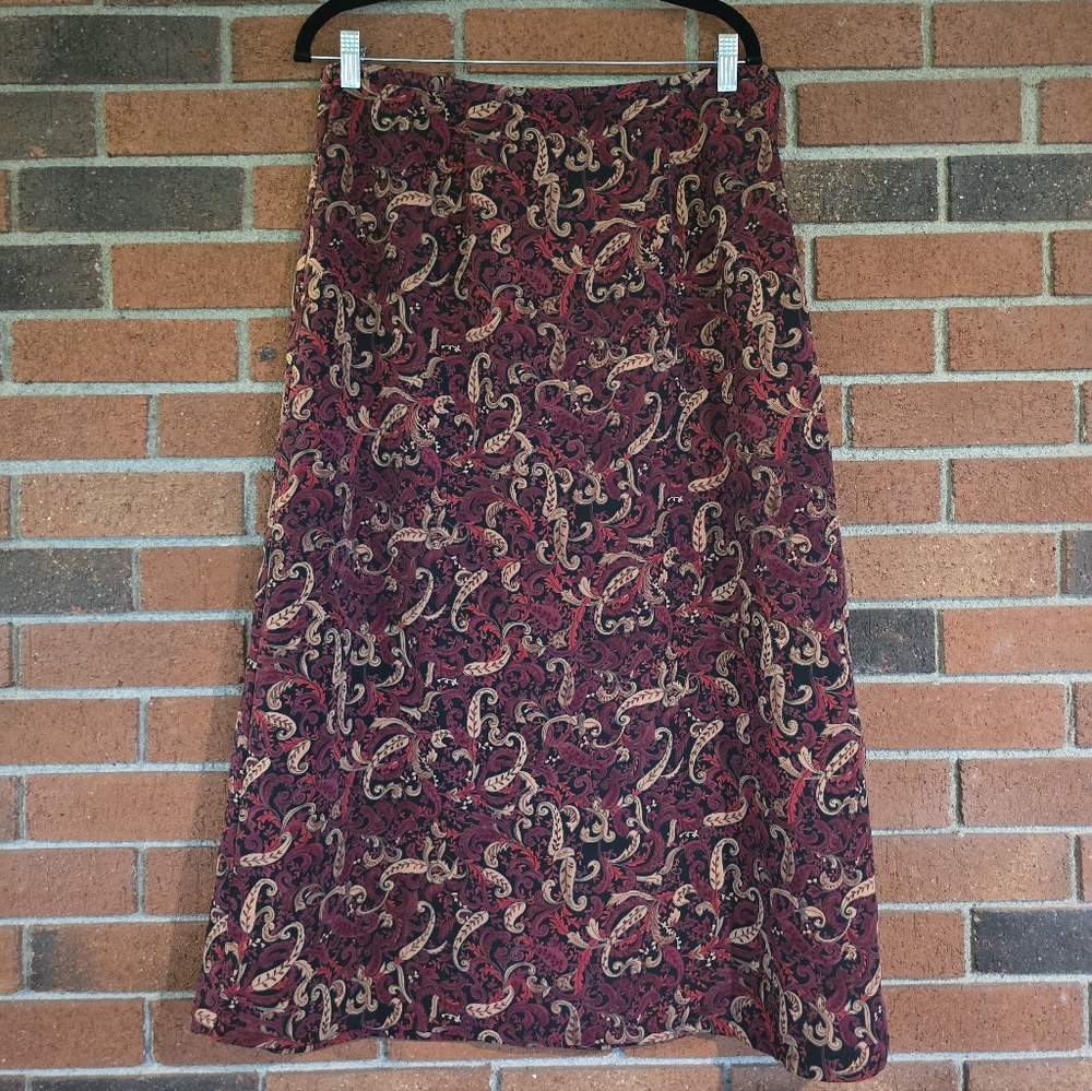 Vintage First Option Floral Skirt Size Large  Paisley Fairy Whimsigoth 90s